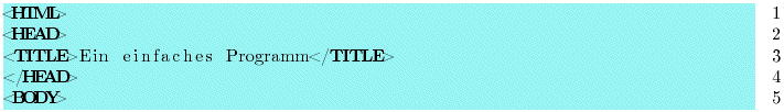 TeX-Ausgabe HTML-Quelltext