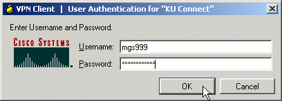 Maske zur Eingabe von Username und Password