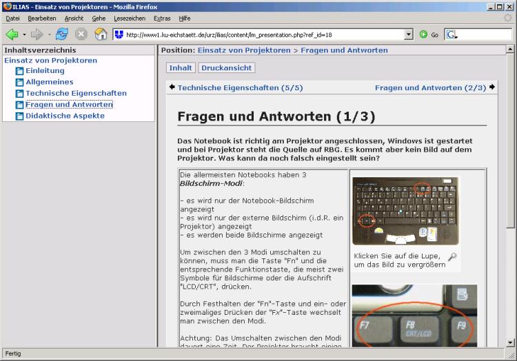 Auszug aus einem Lernmodul